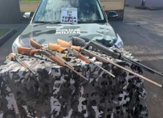Força Tática apreende seis armas de fogo em zona rural de Pontes e Lacerda